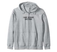 Tengo tantas Preguntas Cita Divertida sobre una Mente Curiosa Sudadera con Capucha