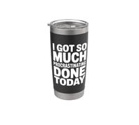 Tengo tanto procrastinación hecho hoy Vaso térmico de acero inoxidable de doble pared