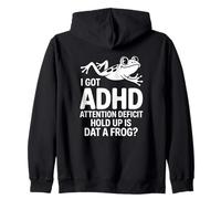 Tengo TDAH Déficit de Atención Retener es DAT a Frog Meme Sudadera con Capucha