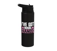 Tengo Terapeuta de Masaje Magic Hands Stainless Steel Insulated Water Bottle