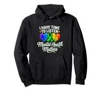 Tengo Tiempo para Escuchar la Conciencia de Salud Mental Importa Corazón Sudadera con Capucha