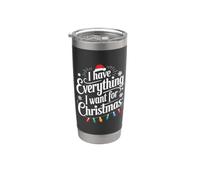 Tengo todo lo que quiero para Navidad Soy yo soy todo Vaso térmico de acero inoxidable de doble pared