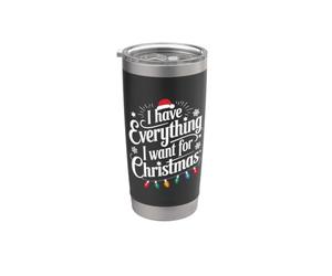 Tengo todo lo que quiero para Navidad Soy yo soy todo Vaso térmico de acero inoxidable de doble pared