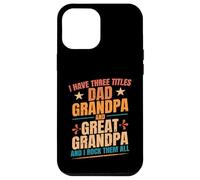 Tengo Tres títulos Papá Abuelo Gran Abuelo Día del Padre Carcasa para iPhone 12 Pro MAX