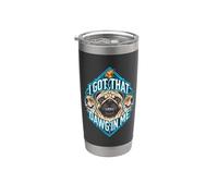 Tengo un amigo en mí, divertido meme para amantes de los perros pug Vaso térmico de acero inoxidable de doble pared