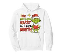 Tengo un Buen corazón Pero Esta Boca es una Navidad Divertida Sudadera con Capucha