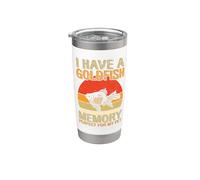 Tengo un Goldfish Memory perfecto para mi mascota Goldfish Vaso térmico de acero inoxidable de doble pared