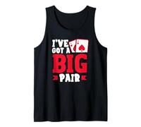 Tengo un Gran par de Tarjetas de póquer Texas Holdem Casino Camiseta sin Mangas