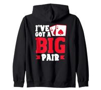 Tengo un Gran par de Tarjetas de póquer Texas Holdem Casino Sudadera con Capucha