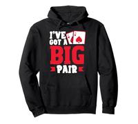 Tengo un Gran par de Tarjetas de póquer Texas Holdem Casino Sudadera con Capucha