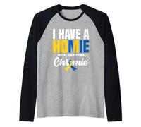 Tengo un Homie con un síndrome de Down Extra Chromie T21 Camiseta Manga Raglan