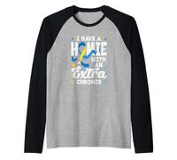 Tengo un Homie con una Coincidencia Extra de síndrome de Chromie Down Camiseta Manga Raglan