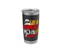 Tengo un misterio Yo lo resolveré Detective investigador de policía Vaso térmico de acero inoxidable de doble pared