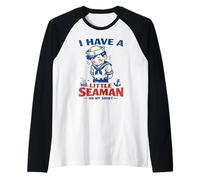 Tengo un pequeño Marinero en mi Camisa, Marinero Retro Camiseta Manga Raglan