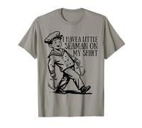 Tengo un pequeño Marinero en mi Camisa Vintage Meme Camiseta