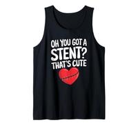 Tengo un Stent Que es Lindo recuperación Divertido cirugía a corazón Abierto Camiseta sin Mangas