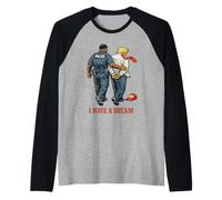 Tengo un sueño Que la policía arresta a Trump contra la protesta Camiseta Manga Raglan