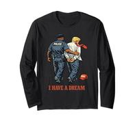Tengo un sueño Que la policía arresta a Trump contra la protesta Manga Larga