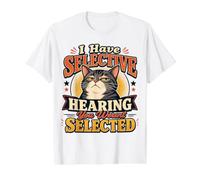 Tengo una audición selectiva Eres un Gato seleccionado Camiseta gráfica económica, Hombre, Blanco, M