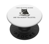 Tengo una audición selectiva No fuiste seleccionado Funny Mad Cat PopSockets PopGrip Adhesivo