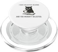 Tengo una audición selectiva No fuiste seleccionado Funny Mad Cat PopSockets PopGrip para MagSafe