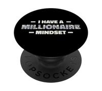 Tengo UNA MENTALIDAD MILLONARIA Motivacional PopSockets PopGrip Adhesivo