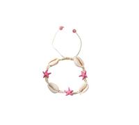 TengRiah Pulsera de tobillo ajustable para mujer, diseño de tortuga marina, estrella de mar, concha y concha de mar, estilo bohemio, para verano, con perlas, corazón, girasol, arroz, joyería para