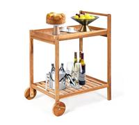 Tengtengshangpu Carrito de Cocina con Ruedas de 2 Ni- Servicio Móvil Versátil con Ruedas para Comedor, Almacenamiento, Hogar Y Patio - Carro de Cocina Organizador Y Utilitarioo para el Entretenimiento