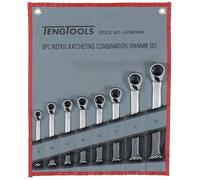 Tengtools 6508RMM - Juego de 8 llaves combinadas con carraca