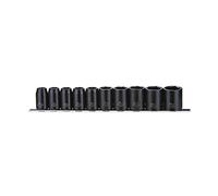 Tengtools 9121 - Juego de 10 vasos de impacto 1/2" hexagonales
