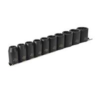 Teng Juego de 10 Vasos de Impacto de 1/2 Pulgada, Métrico