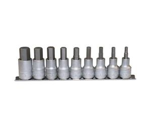 Tengtools M1212 - Juego de 9 vasos 1/2" para tornillos hexagonales