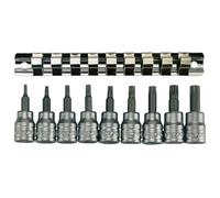 Tengtools M3813TX - Juego de 9 vasos con puntas TX 3/8"