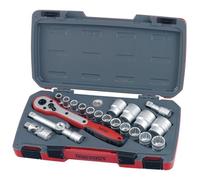 Tengtools T1221 - Juego de vasos 1/2" bihexagonales de 21 piezas