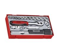 Tengtools TT3819 - Juego de vasos 3/8" de serie regular, métricos de 19 piezas