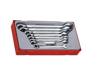 Tengtools TT6508R - Juego de 8 llaves combinadas con carraca, métricas