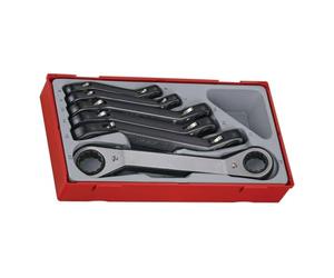 Tengtools TTRORS - Juego de 6 llaves con carraca acodadas, métrico