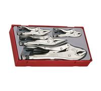 Tengtools TTVG05 - Juego de 5 mordazas grip: redonda de 4", 7" y 10", recta de 4" y 6"