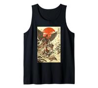 Tengu Yokai Mitología Japonesa Antigua Ukiyo-e Camiseta sin Mangas