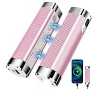 TENGWUDZ Calentador de Manos Recargable, 10000 mAh, 3 en 1 USB, Funciona con Pilas, Calentador de Manos magnético eléctrico con 3 Niveles de Calor, Regalos (Rojo, One Size)