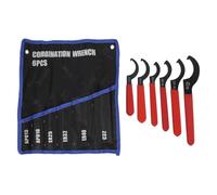 TengXiCLP Juego de llaves inglesas universales APU13 16 ER25 32 40 C32, llave de gancho ajustable de acero, herramienta de ajuste Coilover, 6 uds.