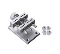 TengXiCLP Soporte de caja de reloj ajustable, herramienta profesional de reparación de relojes de aleación de aluminio, soporte de reparación de caja de reloj grande con 4 pines extraíbles, (Plata)