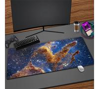 TengYuer 700x400mm Alfombrilla de Ratón Grande XL Alfombrilla de Ratón Gaming Nebulosa Azul con Base Goma Antideslizante Alfombrilla Gaming para PC Ratón Teclado