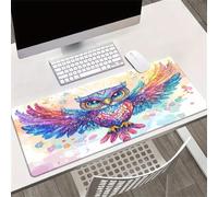 TengYuer Alfombrilla de Ratón Gaming XXL 1000x500x2mm, Búho Colorido | Alfombrilla Escritorio Grande Antideslizante, Superficie de Alta Precisión y Velocidad para Teclado, PC y Laptop