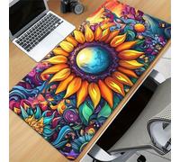 TengYuer Alfombrilla de Ratón Gaming XXL 600x300x2mm, Girasol | Alfombrilla Escritorio Grande Antideslizante, Superficie de Alta Precisión y Velocidad para Teclado, PC y Laptop