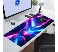 TengYuer Alfombrilla de Ratón para Juegos 1500x800x2 mm Alfombrilla Ratón Grande Alfombrilla Escritorio Extendida con Base de Goma Antideslizante para Gamers PC y Portátil (Ola Azul Rosa)