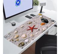 TengYuer Alfombrilla de Ratón para Juegos 1500x800x2 mm Alfombrilla Ratón Grande Alfombrilla Escritorio Extendida con Base de Goma Antideslizante para Gamers PC y Portátil (Estrella Mar Playa)