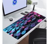 TengYuer Alfombrilla de Ratón para Juegos 1500x800x3 mm Alfombrilla Ratón Grande Alfombrilla Escritorio Extendida con Base de Goma Antideslizante para Gamers PC y Portátil (Geometría Verde Púrpura)