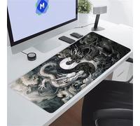 TengYuer Alfombrilla de Ratón para Juegos 800x300x3 mm Alfombrilla Ratón Grande Alfombrilla Escritorio Extendida con Base de Goma Antideslizante para Gamers PC y Portátil (Dragón)