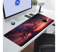 TengYuer Alfombrilla de Ratón para Juegos 800x300x3 mm Alfombrilla Ratón Grande Alfombrilla Escritorio Extendida con Base de Goma Antideslizante para Gamers PC y Portátil (Árbol Cielo Rojo)